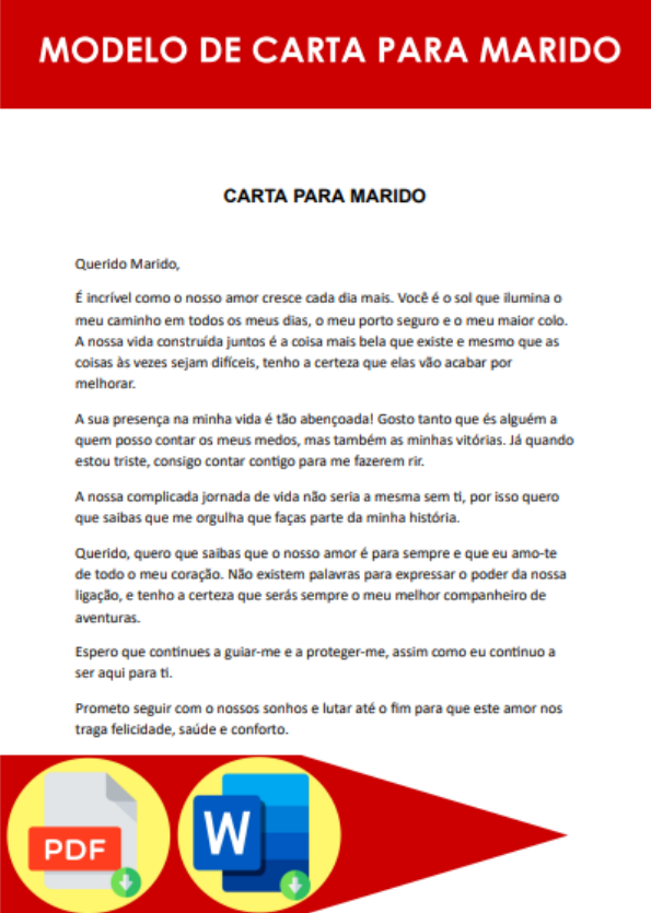 Modelo De Carta Para Marido Formato Word 2850